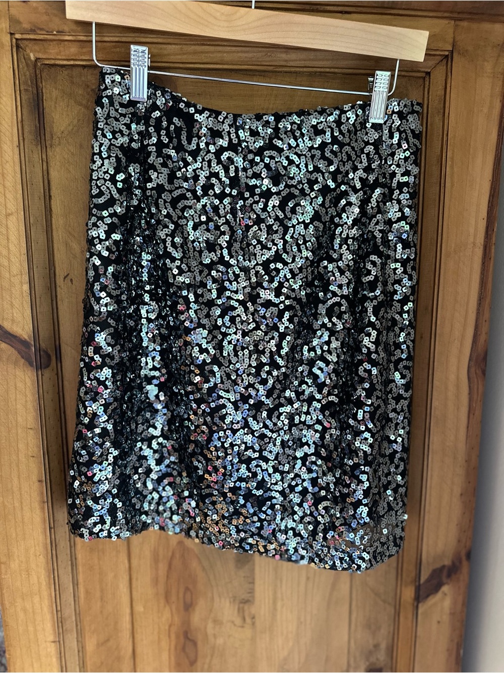 Black Sequin Mini Skirt Sparkling Party Skirt Size 2